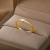 Cubic Zirconia Heart Rings For Women Stainless Steel Gold Color Couple Ring Wedding Band Aesthetic Jewelry Gift anillos mujer