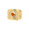 Cubic Zirconia Initial Letter Rings for Women Stainless Steel Chunky Wide Ring Female Party Wedding Band Couple Jewelry anillos