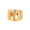 Cubic Zirconia Initial Letter Rings for Women Stainless Steel Chunky Wide Ring Female Party Wedding Band Couple Jewelry anillos