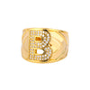 Cubic Zirconia Initial Letter Rings for Women Stainless Steel Chunky Wide Ring Female Party Wedding Band Couple Jewelry anillos