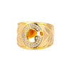 Cubic Zirconia Initial Letter Rings for Women Stainless Steel Chunky Wide Ring Female Party Wedding Band Couple Jewelry anillos