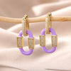 Cubic Zirconia Oval Drop Earrings for Women Girls Stainless Steel Gold Color Oil Drop Earrings 2023 Trend Jewerly pendientes