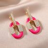 Cubic Zirconia Oval Drop Earrings for Women Girls Stainless Steel Gold Color Oil Drop Earrings 2023 Trend Jewerly pendientes