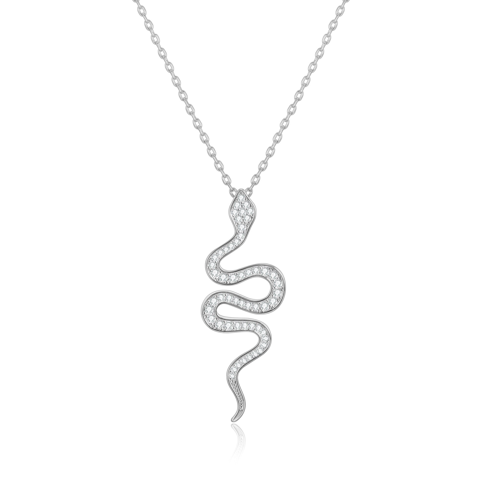 Cubic Zirconia Snake Pendant Necklace Gold Plated Silver Color Elegant choker Necklace For women Gifts Jewelry 2022 new