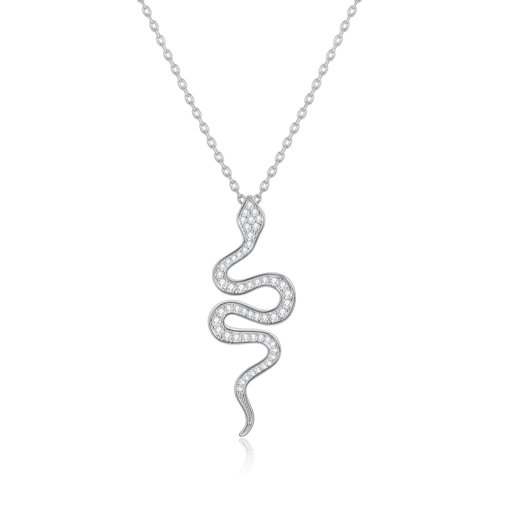 Cubic Zirconia Snake Pendant Necklace Gold Plated Silver Color Elegant choker Necklace For women Gifts Jewelry 2022 new