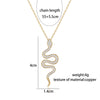 Cubic Zirconia Snake Pendant Necklace Gold Plated Silver Color Elegant choker Necklace For women Gifts Jewelry 2022 new