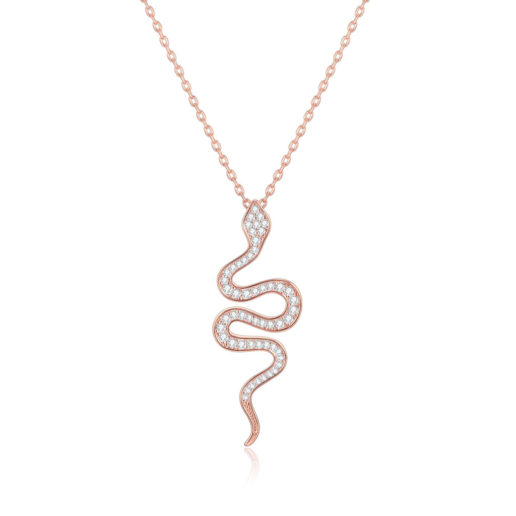 Cubic Zirconia Snake Pendant Necklace Gold Plated Silver Color Elegant choker Necklace For women Gifts Jewelry 2022 new