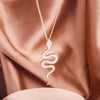 Cubic Zirconia Snake Pendant Necklace Gold Plated Silver Color Elegant choker Necklace For women Gifts Jewelry 2022 new