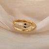 Cubic Zirconia Snake Rings For Women Adjustable Stainless Steel Gold Color Crystal Ring Wedding Couple Jewerly anillos