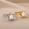 Cubic Zirconia Star Rings for Woman Open Stainless Steel Adjustable Zircon Ring 2023 Trend Couple Wedding Jewerly anillos mujer