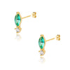 Cubic Zirconia Stud Earrings For Women Green Crystal Earrings 2023 Trend Shiny Korean Jewelry Couple Gift bijoux femme