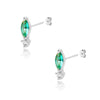Cubic Zirconia Stud Earrings For Women Green Crystal Earrings 2023 Trend Shiny Korean Jewelry Couple Gift bijoux femme