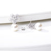 Cubic Zirconia White Pearl Earring Crystal Earrings For Women Girls aretes de mujer Big Stud Earings Boho Jewelry 2023
