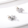 Cubic Zirconia White Pearl Earring Crystal Earrings For Women Girls aretes de mujer Big Stud Earings Boho Jewelry 2023
