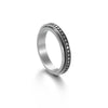 Custom  6mm/ 8mm Rotatable Basic Ring for Men Silver Color Stainless Steel Casual Male Anel Stylish Punk Spinner Jewelry