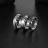 Custom  6mm/ 8mm Rotatable Basic Ring for Men Silver Color Stainless Steel Casual Male Anel Stylish Punk Spinner Jewelry