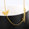 Custom Butterfly Name Necklace For Women Stainless Steel Personalized Gold Color Chains Necklaces Custom Jewelry Collier Femme