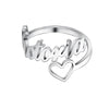 Custom Double Name Ring Personalized Rings For Women Girls Stainless Steel Couple Jewerly Valentine's Day Gift Bijoux Femme