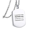 Custom Engraving Square Cremation Jewelry Stainless Steel Keepsake Waterproof Memorial Pendant  Ash Holder Urn Necklace