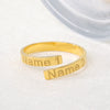 Custom Initial Ring Personalized Letter Ring Anillos Mujer Gold Sliver Adjustable Dainty Name Rings For Women Girls BFF Jewelry
