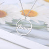 Custom Jewelry Eternity Circle Round Name Charm Necklace For Women Personalized Nameplate Choker Pendant Necklace Female Jewelry