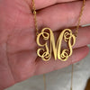 Custom Monogram Necklace For Women Initial Letter Necklace Pendant Stainless Steel Gold Color Choker Jewelry Gift Collar Femme