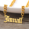 Custom Name Choker Necklace For Women Men Stainless Steel Cuban Chain Gold Necklace Nameplate Necklaces Boho Jewelry Collares