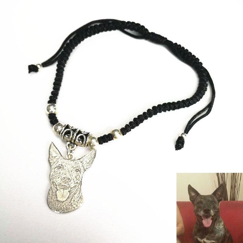 Custom Pet Bracelets Portrait Photo Bracelet Handmade Dog and Cat Picture Charm Personalized Pet Memorial Jewelry Pet Loss Gift