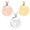 Custom Pet Paw Print Heart Animal Paw Stainless Steel Urn Necklace  Memorial Ashes keepsake Pendant Jewelry