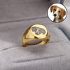 Custom Pet Photo Picture Rings For Women Stainless Steel Gold Color Finger Ring Personalized Dog Portrait Jewerly anillos