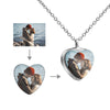 Custom Photo Heart Shaped Memorial Urns Necklace Human/ Pet Ash Casket Cremation Pendant Jewelry Can Open