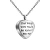 Custom Photo Heart Shaped Memorial Urns Necklace Human/ Pet Ash Casket Cremation Pendant Jewelry Can Open