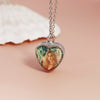 Custom Photo Heart Shaped Memorial Urns Necklace Human/ Pet Ash Casket Cremation Pendant Jewelry Can Open
