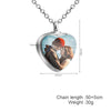 Custom Photo Heart Shaped Memorial Urns Necklace Human/ Pet Ash Casket Cremation Pendant Jewelry Can Open