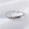 Custom Skinny Stacking Name Rings For Women Girls Anillos Mujer Personalized Engraved Ring BFF Stainless Steel Engraved Jewelry