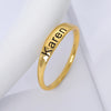 Custom Skinny Stacking Name Rings For Women Girls Anillos Mujer Personalized Engraved Ring BFF Stainless Steel Engraved Jewelry