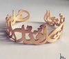 Custom Super Large Arabic Name Bracelets For Women Men Stainless Steel Personalized Gold Bangle Bracelet Boho Jewerly pulseras