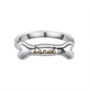 Customize Dog Bone Ring Free Engraving  Cute Dog Stainless Steel Gift For Girlfriend
