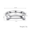 Customize Dog Bone Ring Free Engraving  Cute Dog Stainless Steel Gift For Girlfriend