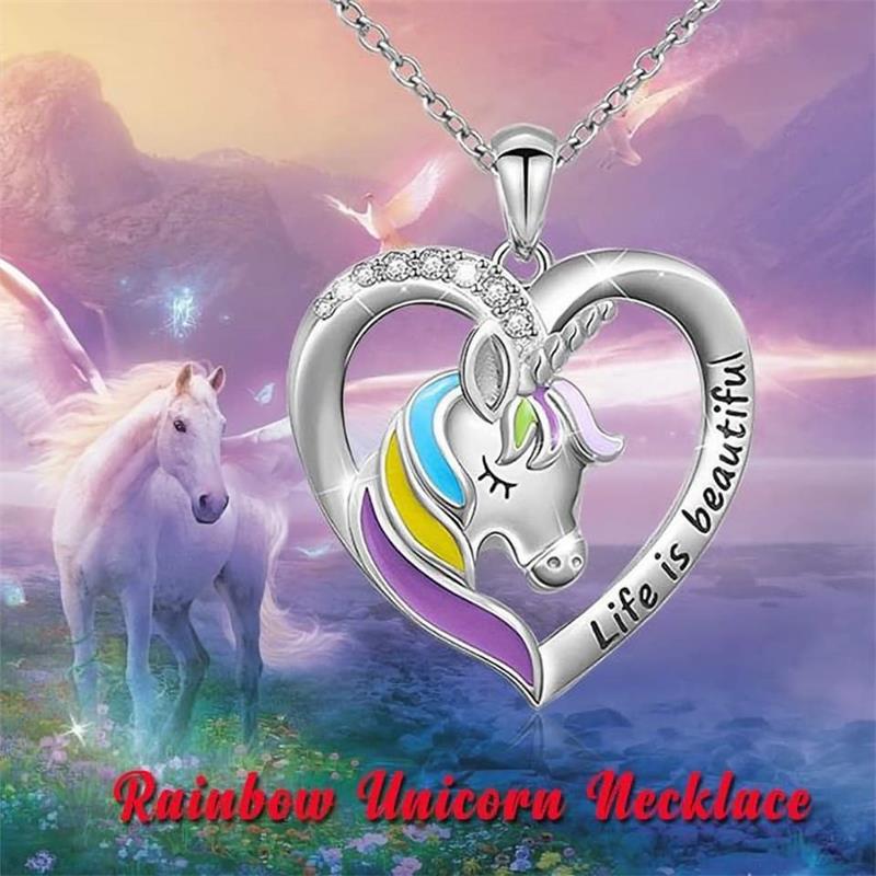 Customize Unicorn Necklace For Kids  Lover  Girlfriend Nickel-free,Lead-free Stainless Steel Alloy