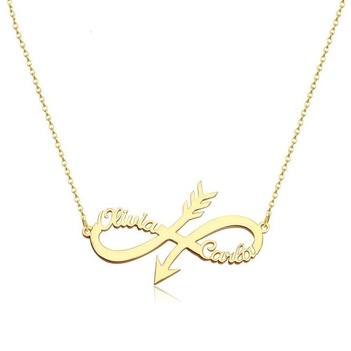 Customized Infinite Name Layer Necklace Infinity Arrow Couple For Women Personalized Custom Name Jewelry Friend Gift Gift