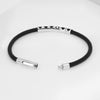 Customized Leather Bracelet With Hollowed  26 Initial Lettter Beads Available Unique Gifts For Men Woman