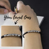 Customized Leather Bracelet With Hollowed  26 Initial Lettter Beads Available Unique Gifts For Men Woman