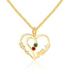 Customized Name Double Heart Pendant Necklace Women 925 Sterling Silver Jewelry Romantic Engagement Gift (NE101571)