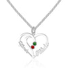 Customized Name Double Heart Pendant Necklace Women 925 Sterling Silver Jewelry Romantic Engagement Gift (NE101571)