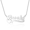 Customized Name Heart Necklace 925 Sterling Silver Personalized Gift for Women Arabic Hebrew Name Necklaces Pendants (NE101466)