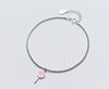 Cute 1pc 100% Real. 925 Sterling Silver Fine Jewelry Rainbow Candy lollipop Beads Chain Bracelet GTLS477