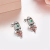 Cute 925 Sterling Silver Cubic Zircon 3D Rocket Stud Earrings Party Bijoux Bridal Brincos Jewelry