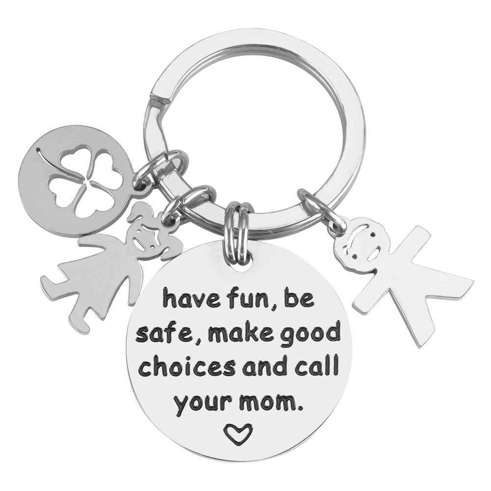 Cute Baby Clover Personalized Keychain Mother's Day Gift For Your Mom Free to Engrave Name