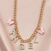 Cute Butterfly Choker Necklace for Women Girls BABY HONEY ANGEL Crystal Letters Collar Korean  Necklace Trendy Jewelry Gifts